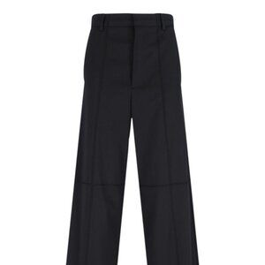 NWT MAISON MARGIELA Women's Wide-Leg Trousers Poly Wool Blend Black Size 6